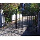 Aleko Steel Dual Swing Driveway Gate - PRAGUE Style - 18 x 6 Feet DG18PRAD-AP