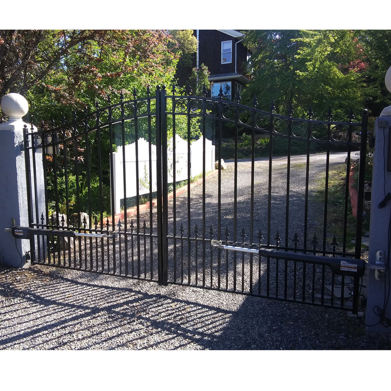 Aleko Steel Dual Swing Driveway Gate - PRAGUE Style - 18 x 6 Feet DG18PRAD-AP