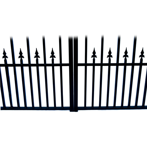 Aleko Steel Dual Swing Driveway Gate - PRAGUE Style - 18 x 6 Feet DG18PRAD-AP