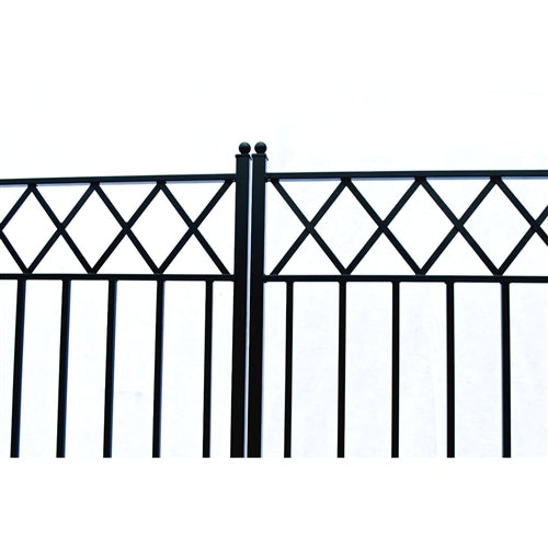 Aleko Steel Dual Swing Driveway Gate - STOCKHOLM Style - 18 x 6 Feet DG18STOD-AP