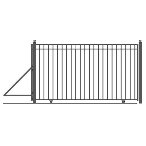 Aleko Steel Sliding Driveway Gate - MADRID Style - 30 x 6 Feet DG30MADSSL-AP