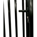 Aleko Steel Dual Swing Driveway Gate with Built-In Pedestrian Door - VIENNA Style - 14 x 7 Feet DGP14VIENNA-AP