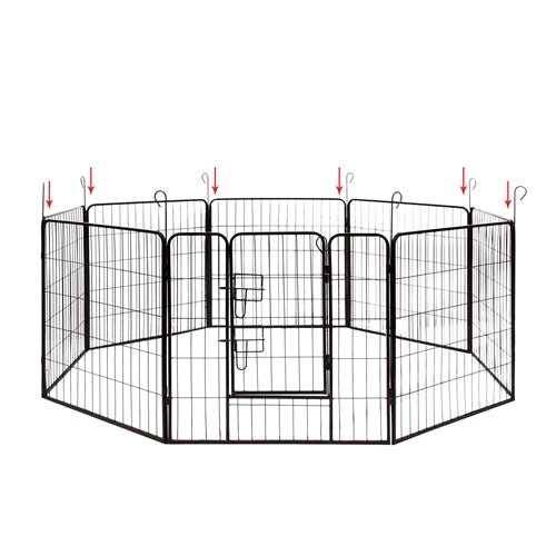 ALEKO Heavy Duty Pet Playpen Dog Kennel - 8 Panel - 24 x 32 Inches Each DK24X32-AP