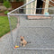 ALEKO DIY Chain Link Dog Kennel with Roof - 7.5 X 7.5 X 4 Feet DK7X7X4RF-AP