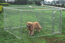 ALEKO DIY Chain Link Dog Kennel - 7.5 x 7.5 x 4 Feet DOGKENNEL7X7X4-AP