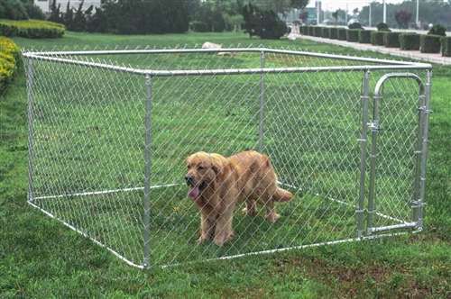 ALEKO DIY Chain Link Dog Kennel - 10 x 10 x 6 Feet DK10X10X6-AP