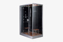 EAGO Platinum Left Black Steam Shower 35" W x 59" D x 89.2" H - DZ961F8-BLK-L