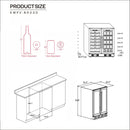 Empava 24" Dual Zone Wine and Beer Fridge Beverage Cooler BR03D