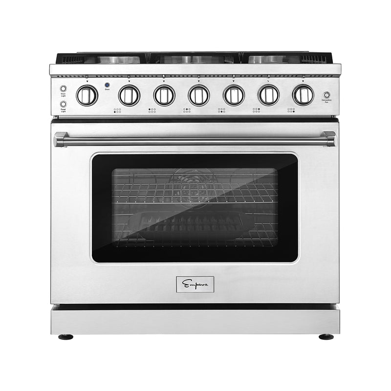 Empava 36" Pro-Style Slide-in Single Oven Gas Range 36GR11