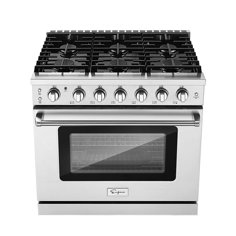 Empava 36" Pro-Style Slide-in Single Oven Gas Range 36GR11