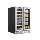 Empava 24" Dual Zone Wine and Beer Fridge Beverage Cooler BR03D