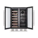 Empava 24" Dual Zone Wine and Beer Fridge Beverage Cooler BR03D