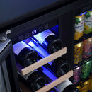 Empava 24" Dual Zone Wine and Beer Fridge Beverage Cooler BR03D