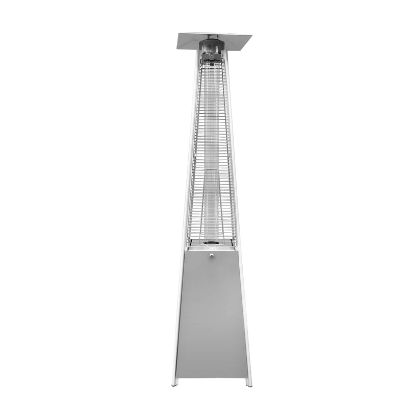 Aleko Outdoor Patio Pyramid Propane Space Heater with Adjustable Thermostat - 40,000 BTU - Silver EPHPSIL-AP