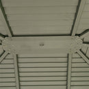 Aleko Hardtop Round Roof Patio Gazebo with Mosquito Net - 12 x 10 Feet - Black GZM10X12-AP