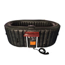 Aleko Oval Inflatable Jetted Hot Tub with Drink Tray and Cover - 2 Person - 145 Gallon - Black HTIO2BKBK-AP