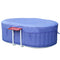 Aleko Oval Inflatable Jetted Hot Tub with Drink Tray and Cover - 2 Person - 145 Gallon - Dark Blue HTIO2BLD-AP