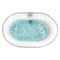 Aleko Oval Inflatable Jetted Hot Tub with Drink Tray and Cover - 2 Person - 145 Gallon - Dark Blue HTIO2BLD-AP