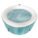 Aleko Round Inflatable Jetted Hot Tub with Cover - 4 Person - 210 Gallon - Light Blue and White HTIR4GRW-AP
