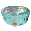 Aleko Round Inflatable Jetted Hot Tub with Cover - 4 Person - 210 Gallon - Light Blue and White HTIR4GRW-AP