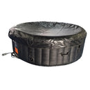 Aleko Round Inflatable Jetted Hot Tub with Cover - 6 Person - 265 Gallon - Black and White HTIR6BKW-AP