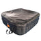 Aleko Square Inflatable Jetted Hot Tub with Cover - 4 Person - 160 Gallon - Black and White HTISQ4BKWH-AP