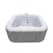 Aleko Square Inflatable Jetted Hot Tub with Cover - 4 Person - 160 Gallon - Gray HTISQ4WHGY-AP