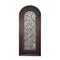 Aleko Iron Round Top Twisted Vines Single Door with Frame and Threshold - 96 x 40 x 6 Inches - Aged Bronze IDR4096BZ09-AP