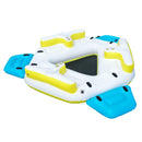 ALEKO Inflatable Floating Island Lounge Raft with Cup Holders and Coolers - 6 Person - IFI6P-AP