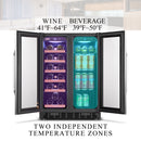Lanbo 24 Inch Wine and Beverage Frost Free Cooler - LB36BD