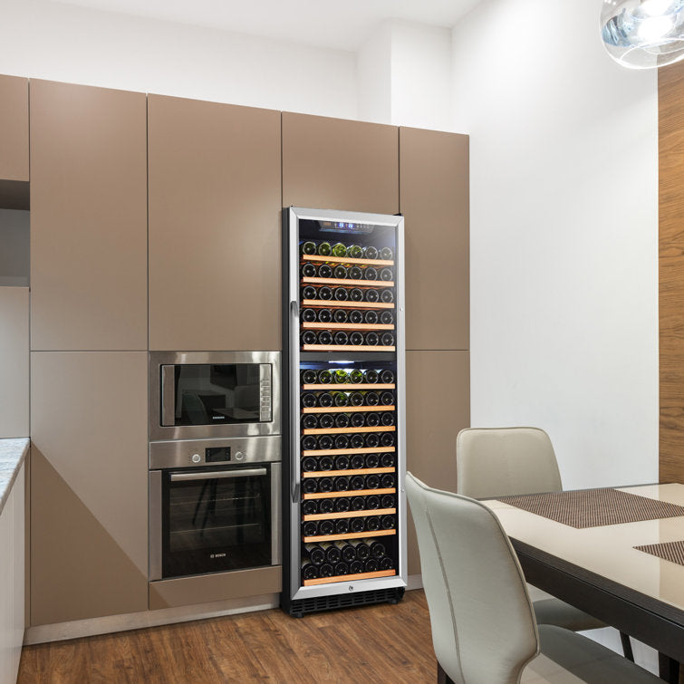 Lanbo Freestanding 160 Bottle Dual Zone Wine Refrigerator LW165D