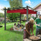 Aleko Aluminum Outdoor Canopy Grape Trellis Pergola - 9 x 9 Ft - Burgundy Color PERGBURG-AP
