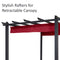 Aleko Aluminum Outdoor Canopy Grape Trellis Pergola - 9 x 9 Ft - Burgundy Color PERGBURG-AP