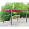 Aleko Aluminum Outdoor Retractable Canopy Pergola - 13 x 10 Ft - Burgundy Color PERGBURG10X13-AP