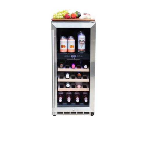 Summerset 15” Outdoor Rated Dual Zone Wine Cooler SSRFR-15WD