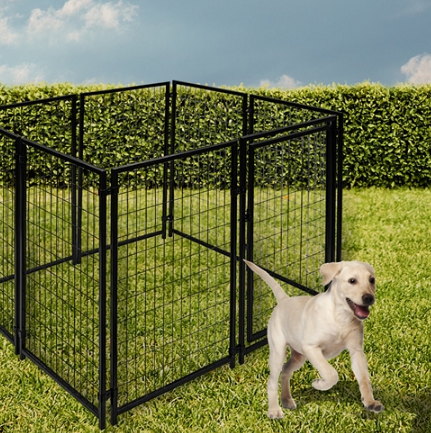 ALEKO Expandable Heavy Duty Dog Kennel and Playpen - 8 Panel - 5 x 5 x 4 Feet DK5X5X4-AP