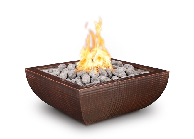 THE OUTDOOR PLUS AVALON HAMMERED COPPER FIRE BOWL OPT-24AVCPF
