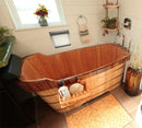 ALFI brand  59'' Free Standing Wooden Bathtub with Tub Filler AB1148