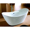 ALFI brand 68 Inch White Oval Acrylic Free Standing Soaking Bathtub AB8803
