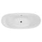 ALFI brand 68 Inch White Oval Acrylic Free Standing Soaking Bathtub AB8803