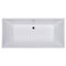 ALFI brand 67 Inch White Rectangular Acrylic Free Standing Soaking Bathtub AB8832