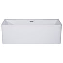 ALFI brand 59 Inch White Rectangular Acrylic Free Standing Soaking Bathtub AB8858
