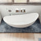 ALFI brand 73" White Solid Surface Smooth Resin Soaking Slipper Bathtub AB9951