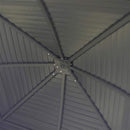 Aleko Aluminum and Steel Hardtop Gazebo with Mosquito Net 10 x 10 Feet Black GZM10X10-AP