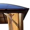 Aleko Aluminum Hardtop Gazebo with Removable Mesh Walls 12 x 12 Feet Brown GZBHR02-AP