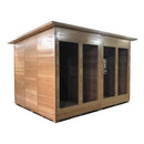 Aleko Canadian Cedar Outdoor and Indoor Wet Dry Sauna 10 Person 9 kW ETL Certified Heater (SCRUBYCED-AP)