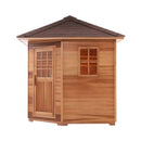 Aleko Canadian Cedar Wet Dry Outdoor Sauna with Asphalt Roof 5 Person - 6 kW ETL Certified Heater - (SKD5RCED-AP)