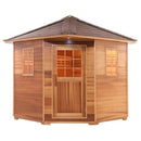 Aleko Canadian Cedar Wet Dry Outdoor Sauna with Asphalt Roof 5 Person - 6 kW ETL Certified Heater - (SKD5RCED-AP)