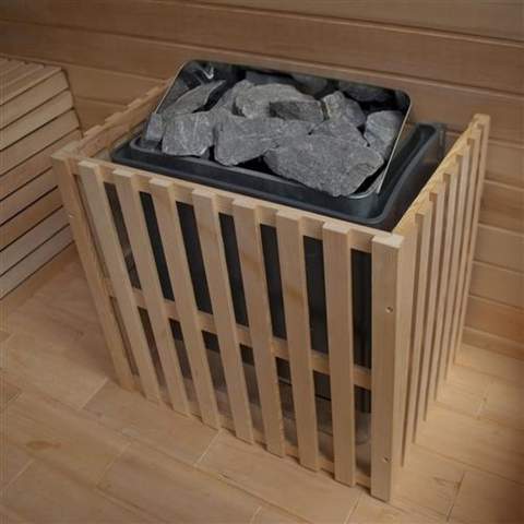 Aleko Canadian Hemlock Indoor Wet Dry Sauna 4.5 kW ETL Certified Heater 4 to 5 Person STI6ESPOO-AP
