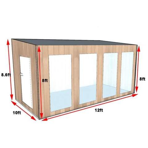 Aleko Canadian Hemlock Wet Dry Outdoor and Indoor Sauna 9 kW ETL Certified Heater 10 Person SCRUBYHEM-AP